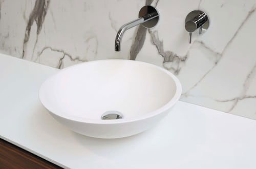 大理Exquisite white single and double faucet Basin